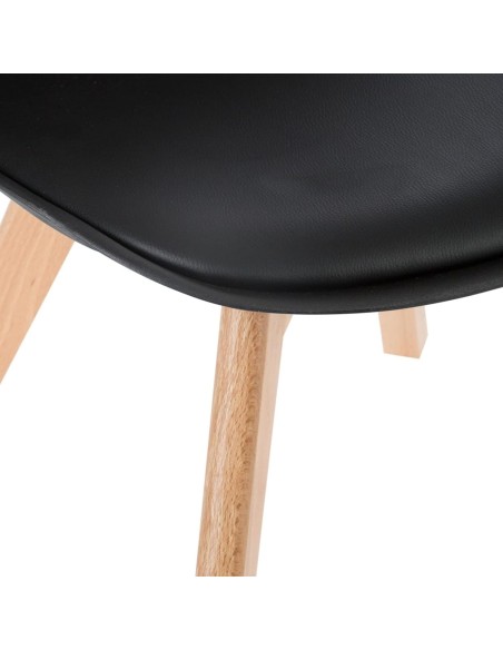 SEDIE-POLTRONE: vendita online SEDIA BAYA NERO GAMBE IN FAGGIO ATMOSPHERA in offerta