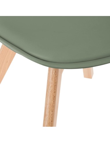 SEDIE-POLTRONE: vendita online SEDIA BAYA VERDE KAKI GAMBE IN FAGGIO ATMOSPHERA in offerta