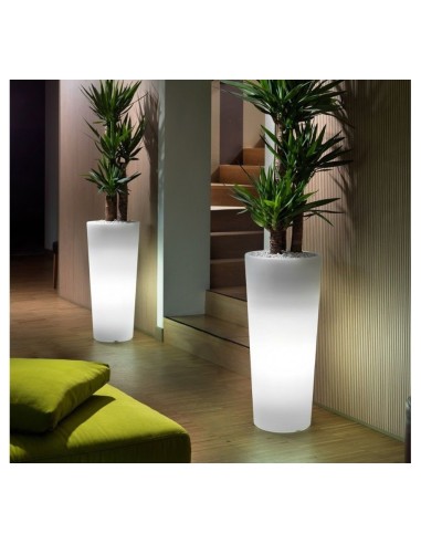 VASI-FIORIERE: vendita online VASO GENESIS CACHE-POT TONDO H.85 CON LUCE RGB E TELECOMANDO in offerta