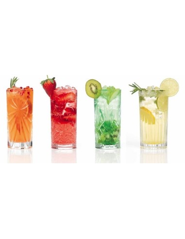 BICCHIERI: vendita online SET 4 BICCHIERI TUMBLER LONG DRINK MIXOLOGY RCR in offerta