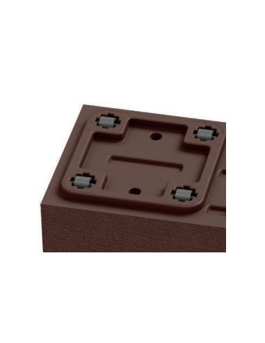VASI-FIORIERE: vendita online VASO IN POLIPROPILENE CUBO MATHERIA 40X40CM ANTRACITE CON RUOTE INTEGRATE in offerta