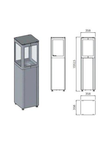STUFE E RISCALDATORI: vendita online STUFA FARO QUBE PRIMATO PATERNO CON TAVOLO CORTEN 114 X 114 CM in offerta