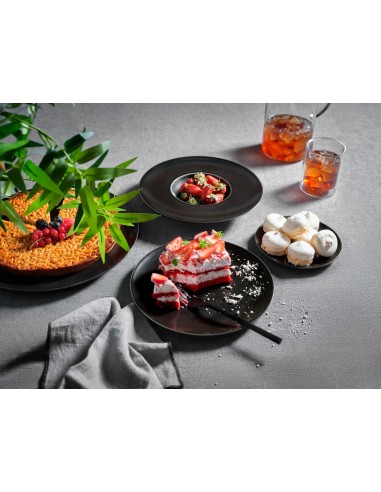 PIATTI: vendita online PIATTO GOURMET CM.25 PORCELLANA NERO ANGRY COSTAVERDE in offerta
