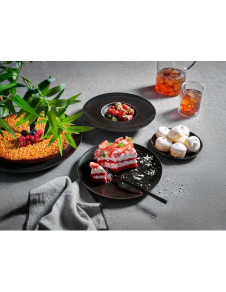 PIATTI: vendita online PIATTO COUPE CM.28 PORCELLANA NERO ANGRY COSTAVERDE in offerta