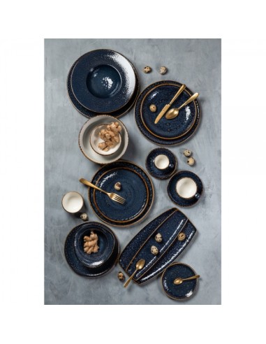 PIATTI: vendita online PIATTO FRUTTA CM.23 PORCELLANA SKYFALL BLU in offerta