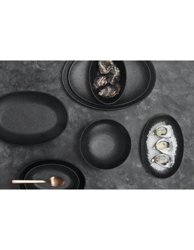 INSALATIERE-CIOTOLE-COPPETTE: vendita online CIOTOLA COUPE CAVIAR NERO LIVELLARA Ø 19 IN PORCELLANA in offerta