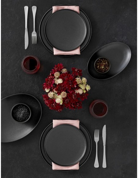 INSALATIERE-CIOTOLE-COPPETTE: vendita online CIOTOLA CON PIEDE CAVIAR NERO LIVELLARA Ø 25 CM IN PORCELLANA in offerta