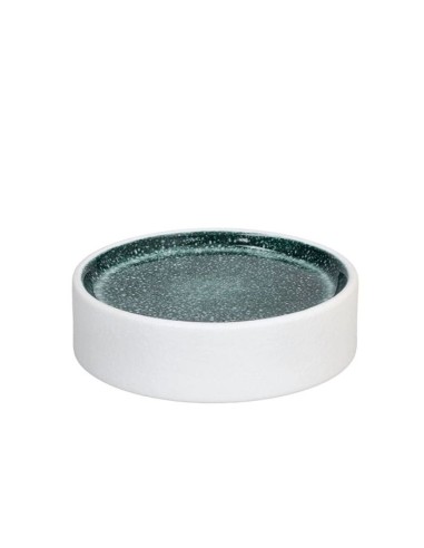 INSALATIERE-CIOTOLE-COPPETTE: vendita online CIOTOLA/ALZATA ELIPSE WHITE TOGNANA Ø 16 CM PORCELLANA BIANCA/VERDE in offerta