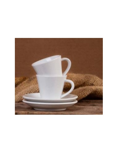 TAZZE E PIATTINI CAFFE-LATTE-THE': vendita online PIATTINO CAFFÈ Ø CM 12 BIANCO IN PORCELLANA in offerta