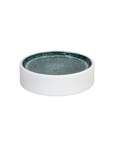 INSALATIERE-CIOTOLE-COPPETTE: vendita online CIOTOLA/ALZATA ELIPSE WHITE TOGNANA Ø 17 CM PORCELLANA BIANCA/VERDE in offerta