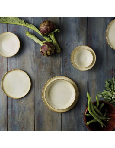SHADE TIERRA: vendita online PIATTO FONDO CM.21 SHADE TIERRA STONEWARE BEIGE IN GRES in offerta