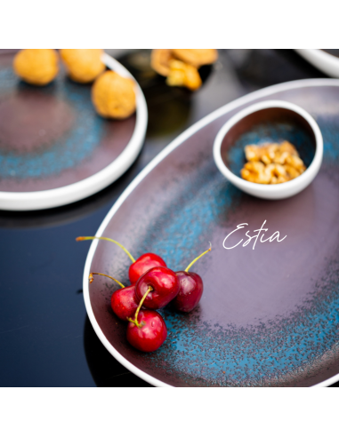 PIATTI: vendita online PIATTO FRUTTA CM.22,5 BLU REATTIVO ESTIA IN PORCELLANA in offerta