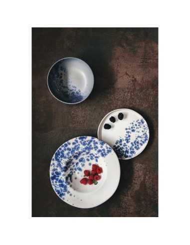PIATTI: vendita online PIATTO FONDO CM.18 PHOBOS BIANCO PUNTINI BLU IN PORCELLANA LE COQ in offerta