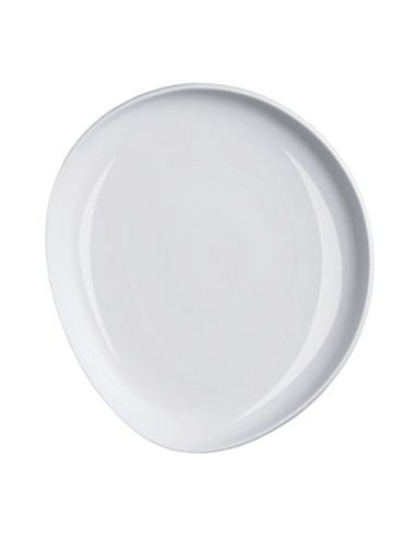 PIATTI: vendita online PIATTO PIANO CM.28X25X3,5H NINFA BIANCO LUCIDO IN PORCELLANA LE COQ in offerta