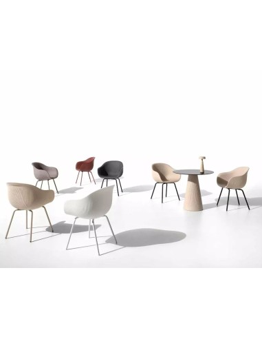 SEDIE-POLTRONE: vendita online SEDIA FADE PIETRA PLUST IN POLIPROPILENE E GAMBE METALLO ALTEZZA 45 CM in offerta