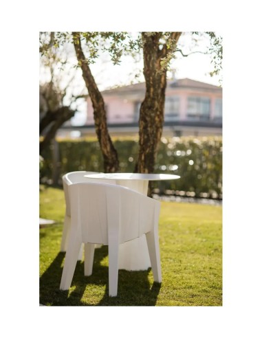 SEDIE-POLTRONE: vendita online POLTRONA FROZEN BIANCA PLUST ALTEZZA 45,5 CM IN POLIETILENE in offerta