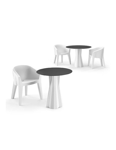 SEDIE-POLTRONE: vendita online POLTRONA FROZEN BIANCA PLUST ALTEZZA 45,5 CM IN POLIETILENE in offerta