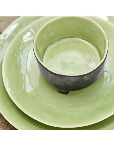 INSALATIERE-CIOTOLE-COPPETTE: vendita online CIOTOLA RIVIERA COSTA NOVA Ø 14 CM CON PIEDI VERDE CHIARO IN PORCELLANA in offerta