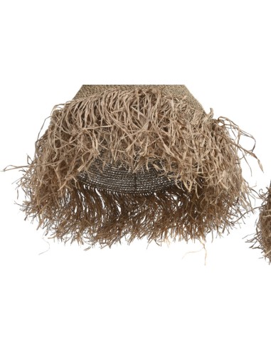ILLUMINAZIONE: vendita online LAMPADARIO FOGLIE DI PALMA ITEM 53 X 60 CM NATURALE in offerta