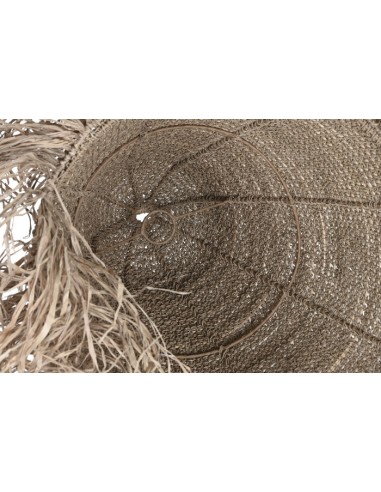 ILLUMINAZIONE: vendita online LAMPADARIO FOGLIE DI PALMA ITEM 53 X 60 CM NATURALE in offerta