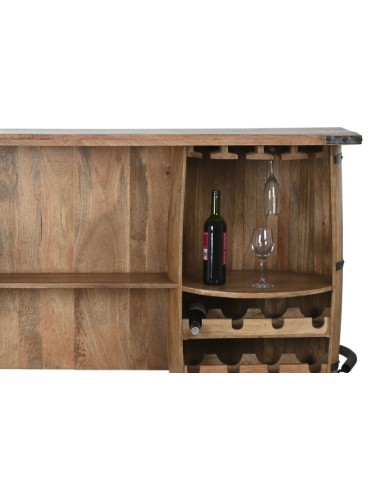 DRINK STATION-POSTAZIONI BAR: vendita online MOBILE BAR BARILE ITEM 180 X 60 X ALTEZZA 100 CM IN LEGNO DI MANGO E METALLO in ...