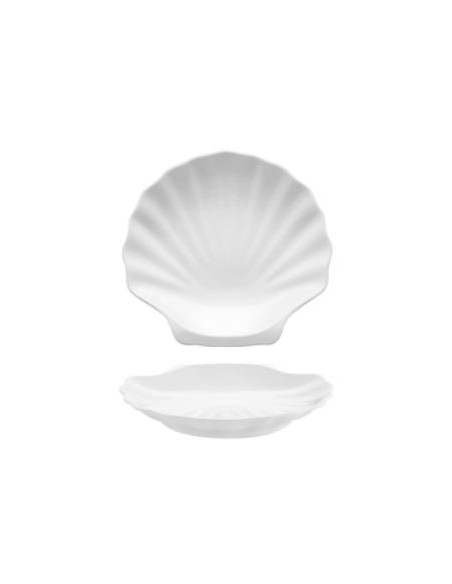 VASSOI-TAGLIERI: vendita online COPPA CONCHIGLIA CM.33X31 MELAMINA BIANCO in offerta