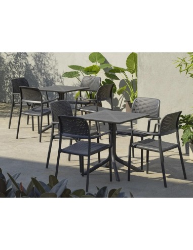 TAVOLI: vendita online TAVOLO CLIP NARDI AGAVE 70 X 70 ALTEZZA 75 CM IN RESINA FIBERGLASS in offerta
