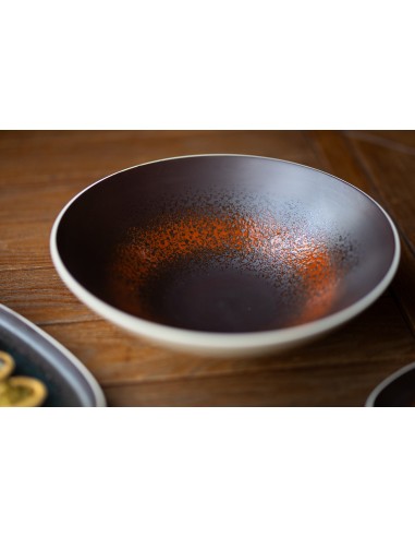 ESTIA RUGGINE: vendita online COPPA ROTONDA ESTIA RUGGINE Ø 26 CM ALTEZZA 7,5 CM IN PORCELLANA in offerta