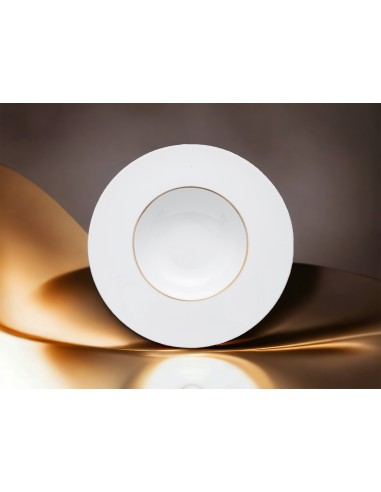 PIATTI: vendita online PIATTO PASTA CM.27 ESSENTIA LIGNE D'OR PORCELLANA DI LIMOGE DECORATA in offerta