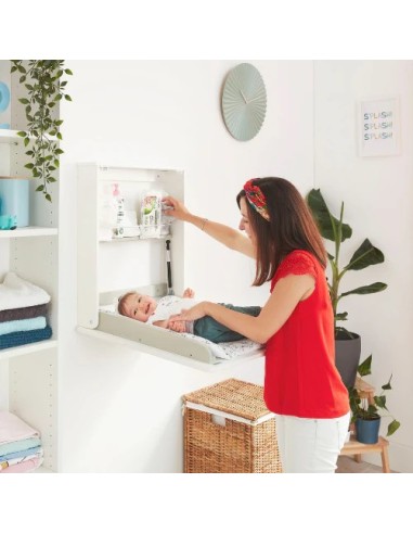 ACCESSORI: vendita online FASCIATOIO A PARETE BABY MOOV IN LEGNO CON MATERASSINO in offerta