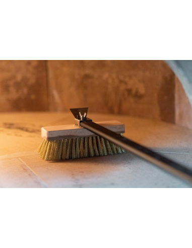 UTENSILI-SPAZZOLE: vendita online SPAZZOLA CARBON ORIENTABILE GI.METAL 150 CM SETOLE OTTONE CON RASCHIETTO in offerta