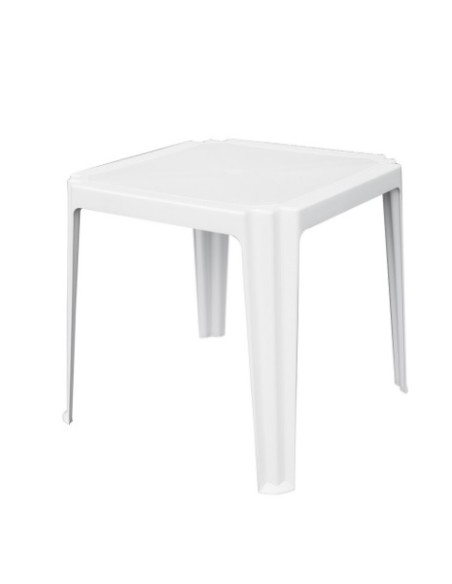 TAVOLI: vendita online TAVOLO MADISON RATTAN IMPILABILE 75X75 BIANCO in offerta
