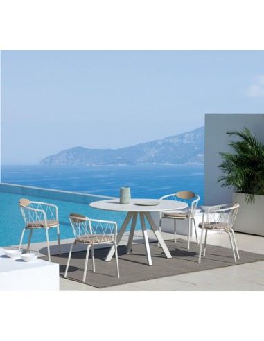 SEDIE-POLTRONE: vendita online POLTRONA DAISY VERMOBIL ALTEZZA 45 CM BIANCO GOFFRATO IN METALLO in offerta