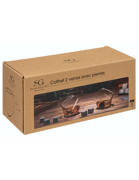 BICCHIERI: vendita online SET DA 2 BICCHIERI WHISKY 30CL. CON PIETRE REFRIGERANTI in offerta