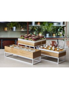 ALZATE-PORTATORTE-ESPOSITORI: vendita online VASSOIO / SUPPORTO BUFFET IN ACACIA TRAY LEONE IN LEGNO in offerta 2