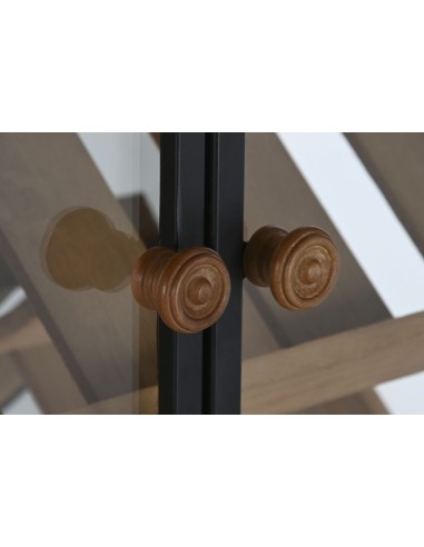 COMPLEMENTI D'ARREDO: vendita online VETRINA PORTA BOTTIGLIE 60 X 33 X ALTEZZA 169 CM IN METALLO E LEGNO in offerta