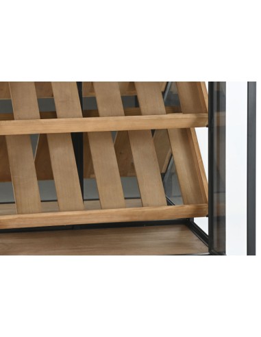 COMPLEMENTI D'ARREDO: vendita online VETRINA PORTA BOTTIGLIE 60 X 33 X ALTEZZA 169 CM IN METALLO E LEGNO in offerta