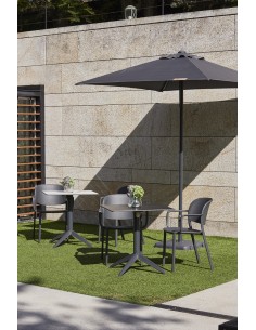 OMBRELLONI: vendita online OMBRELLONE EOLO PURETI EZPELETA 2 X 2 ALTEZZA 2,54 METRI ANTRACITE (NO BASE) in offerta 2