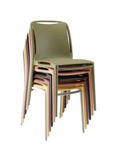 VELAIR: vendita online SEDIA VELAIR GIALLO OCRA IMPILABILE IN POLIPROPILENE GRANDSOLEIL in offerta