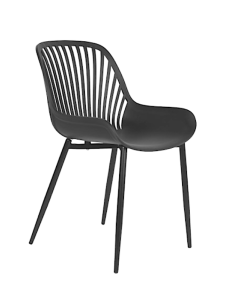 SEDIE-POLTRONE: vendita online SEDIA IN METALLO E SCHIENALE CON SEDUTA IN POLIPROPILENE CM.51X50X81CM NERO in offerta