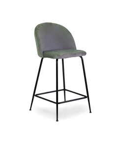 SGABELLI: vendita online SGABELLO SAMMI VELLUTO GRIGIO GAMBE NERE CM.44X48X91 in offerta