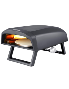 FORNI: vendita online FORNO PIZZA A GAS CON PIASTRA ROTANTE CM.32 NERO KW.4500 REBER in offerta
