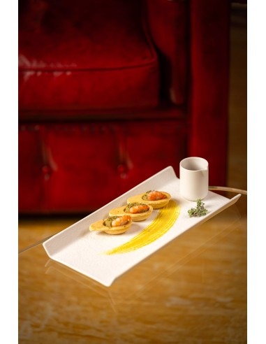 APHROS: vendita online VASSOIO GOURMET APHROS LE COQ 30,5 X 15 CM BIANCO IN PORCELLANA in offerta