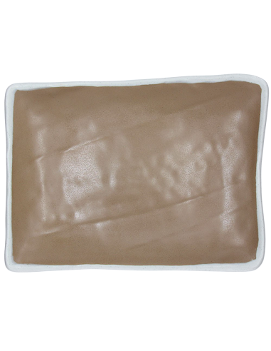 VASSOI-TAGLIERI: vendita online VASSOIO RETTANGOLARE CM.40 MELAMINA SHOW PLATE BIANCO/MARRONE TOGNANA in offerta
