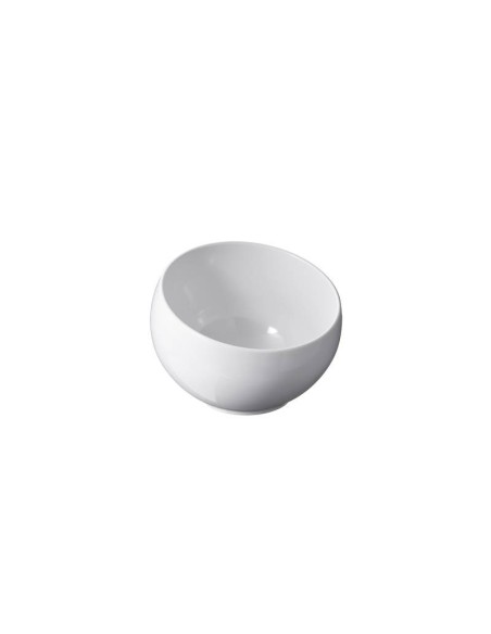 INSALATIERE-CIOTOLE-COPPETTE: vendita online CIOTOLA TONDA BIANCA LEONE Ø 20 CM X 9,6 X ALTEZZA 14,6 CM IN MELAMINA in offerta