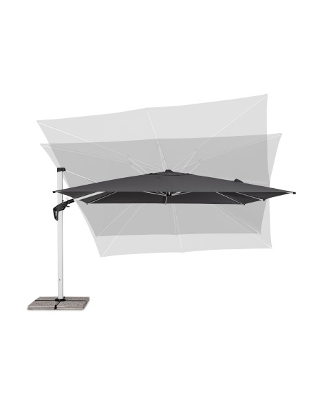 OMBRELLONI: vendita online OMBRELLONE ARIES 4X4 BRACCIO LATERALE IN ALLUMINIO TELO GRIGIO SCURO (NO BASE) in offerta
