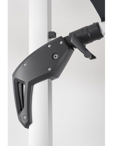 OMBRELLONI: vendita online OMBRELLONE ARIES 4X4 BRACCIO LATERALE IN ALLUMINIO TELO GRIGIO SCURO (NO BASE) in offerta