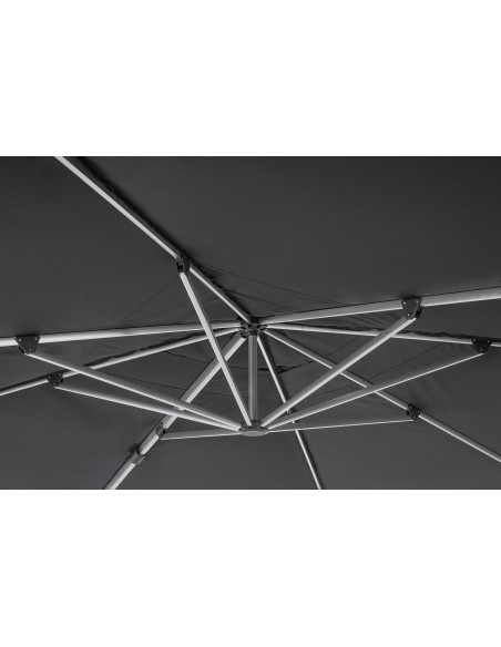 OMBRELLONI: vendita online OMBRELLONE ARIES 4X4 BRACCIO LATERALE IN ALLUMINIO TELO GRIGIO SCURO (NO BASE) in offerta