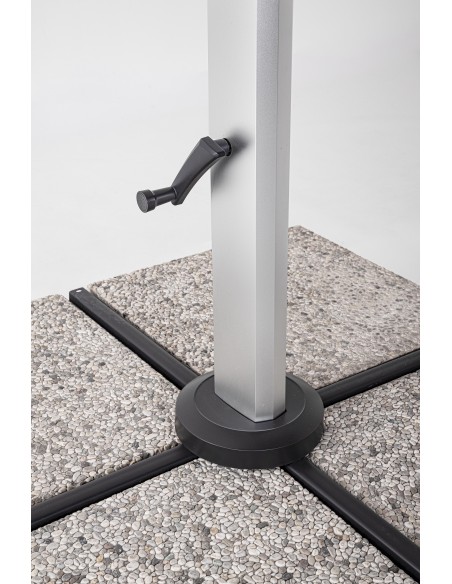 OMBRELLONI: vendita online OMBRELLONE ARIES 4X4 BRACCIO LATERALE IN ALLUMINIO TELO GRIGIO SCURO (NO BASE) in offerta