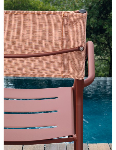 SEDIE-POLTRONE: vendita online VERA POLTRONA METALLO H.45CM CORALLO SCHIENALE TESSUTO OCRA in offerta